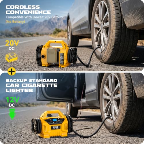 3X Faster 160PSI Cordless Air Compressor Compatible with DeWalt 20V Battery