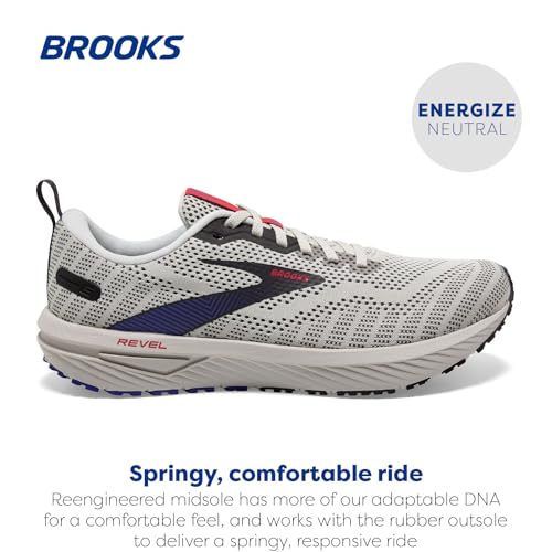 Brooks Men’s Revel 6 Neutral Running Shoe - Dawn Blue/Cayenne/Nine Iron - 10 Medium