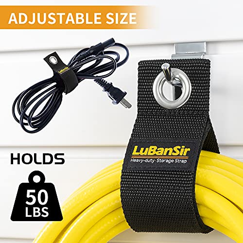 LuBanSir 9 Pack Extension Cord Holder, 17-Inch for Garage Organization