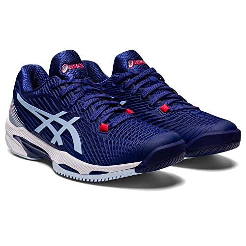 ASICS Donna Solution Speed FF 2 AC Tennis Shoes All Surface Shoe Dark Blue - Light Blue, blue, 6