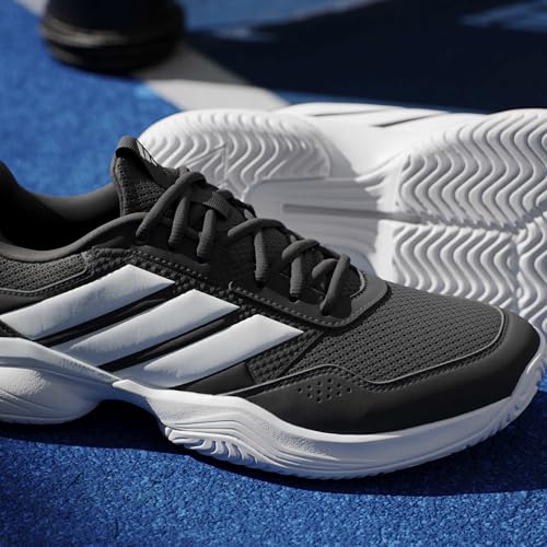 adidas Men's Gamecourt 3 All Court Tennis, BlackWhiteWhite, 9