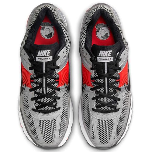 Nike Zoom Vomero 5 Men's Shoes (FJ4151-005, Metallic Silver/Flat Silver/Light Crimson/Black) Size 10