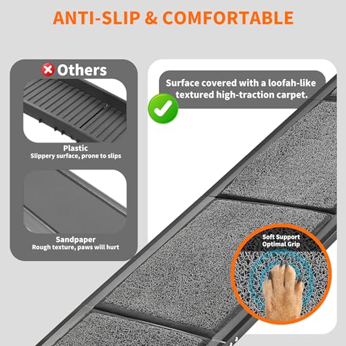 Dog Ramp for Large Dogs, 71'' Extra Long for High SUV Car & Truck