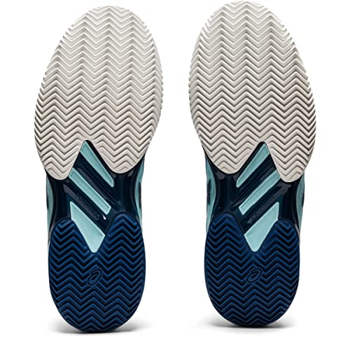 ASICS Solution Speed FF 2 Clay Tennis Shoes for Women - PU-Applied Upper - Supreme Bounce Clear Blue/Light Indigo 7 B - Medium