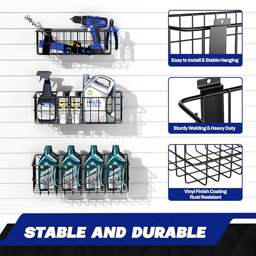 janasse 35PCS Slatwall Accessories for Garage Organization Workshop Storage