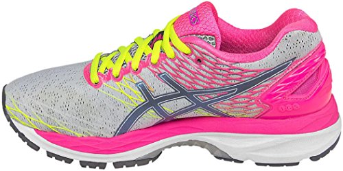 ASICS Gel-Nimbus 18 Womens Running Trainers T650N Sneakers Shoes (UK 3 US 5 EU 35.5, Silver Titanium hot Pink 9397)
