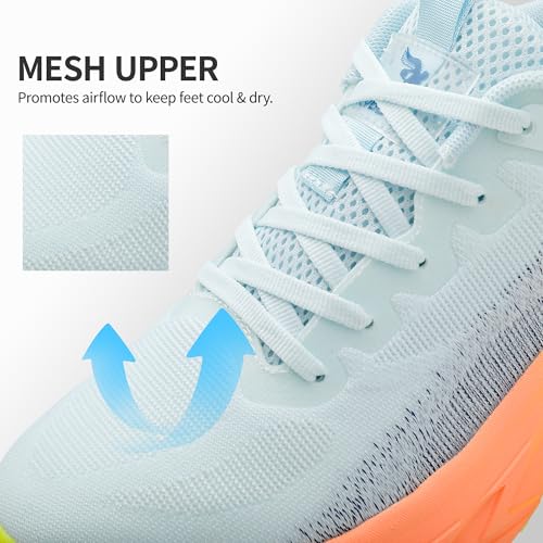 FLYPP LX Men's and Women's Barefoot Running Shoes with Wide Toe Box & Zero Drop Sole - Non-Slip Lightweight Athletic Sneakers for Trail, Hiking, Gym, Walking Cyan