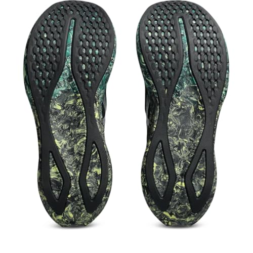 ASICS Men's Noosa TRI 16 Running Shoes, 10.5, Black/Jasper Green