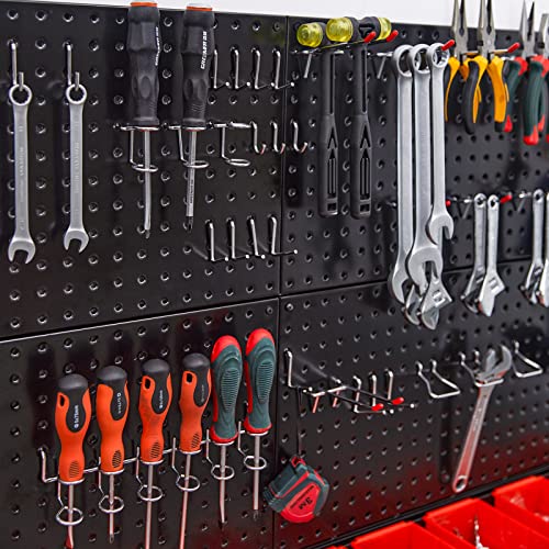 Ultrawall Pegboard Wall Organizer, Black Metal Peg board Panels