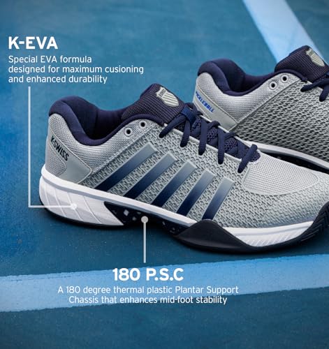 K-Swiss Men's Express Light Pickleball Shoe, Highrise/Navy, 12 M