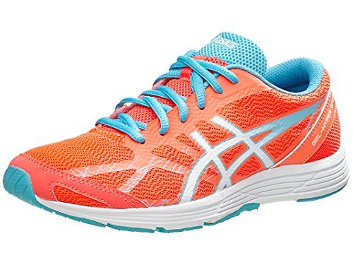 ASICS Women's Gel-Hyper Speed 7 Running Shoe, Flash Coral/White/Turquoise, 5 M US