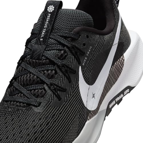Nike Womens Pegasus Trail 5 Black/White/Anthracite/Wolf Grey 7.5 Medium