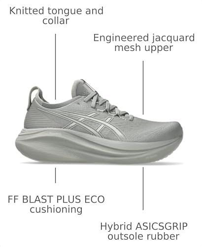 ASICS Men's Gel-Nimbus 27 Running Shoe, 11, Seal Grey/Lake Grey