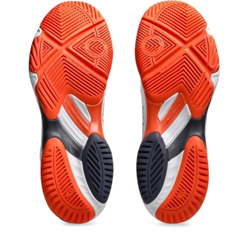 ASICS Men's Netburner Ballistic FlyteFoam Mid Top 3 Volleyball Shoes, 7, White/Indigo Fog