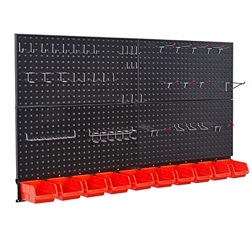 Ultrawall Pegboard Wall Organizer, Black Metal Peg board Panels