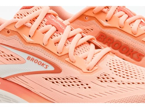 Brooks Women’s Launch 12 Neutral Running Shoe - Peach/Coconut/Peach Echo - 8 Medium