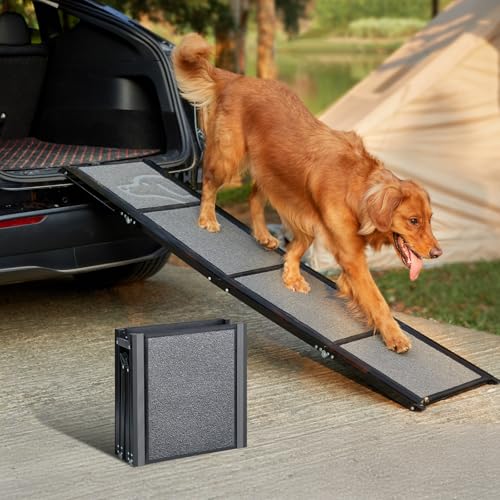 PetThem Dog Ramp for Cars, 63" L × 17" W, Lightweight Foldable