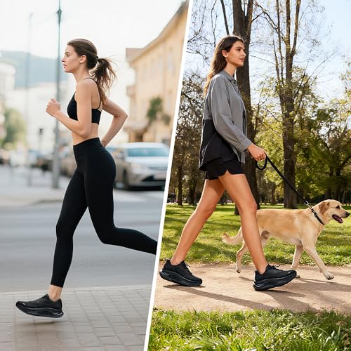 ANTA Women’s PG7 Running Shoes Cushioning Comfortable Breathable Athletic Workout Gym Cross Trainer Sports Sneakers, Black, 8.5