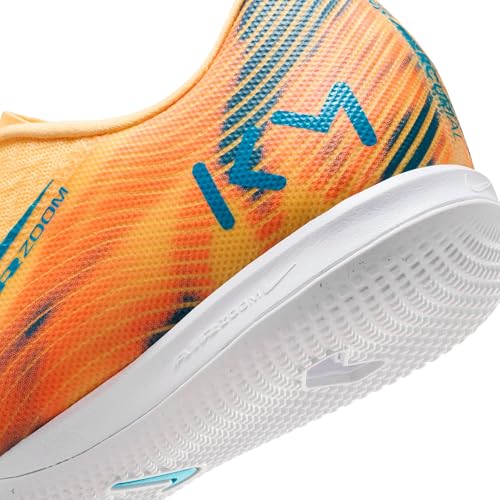 Nike Mercurial Vapor 16 Academy Kylian Mbappe Indoor/Court Low-Top Soccer Shoes (Melon Tint/Igloo/Neo Turquoise) Size 8