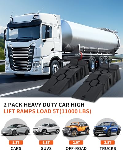 Garvee Plastic Car Service Ramps,Portable Low Profile Car Ramps