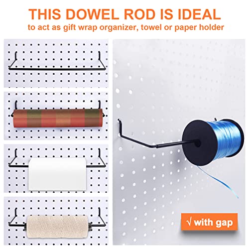 Pegboard Organizer Accessories 18 Pack, Peg Board Hooks Assortment (Black)