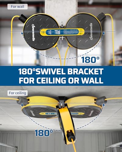 DEWENWILS 30FT Retractable Extension Cord Reel, Ceiling/Wall Mount