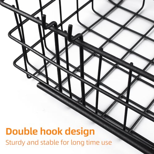 NOEAIKE 4 Pack Metal Pegboard Baskets Organizer Hooks for Garage Workshop