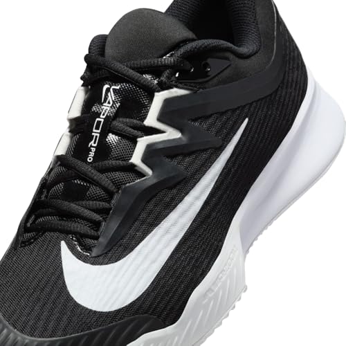 NIKE Men's Vapor Pro 3 Men s Clay CoSneaker, Black White, 11 US