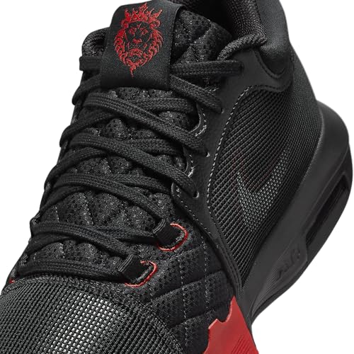 Nike Men's Lebron Witness VIII Basketball Shoes, Black Red 005, 10.5 US