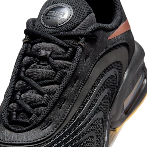 Nike Men's Air Max Fire Lifestyle Shoes, Black/Laser Orange-Metallic Rose Gold, 12