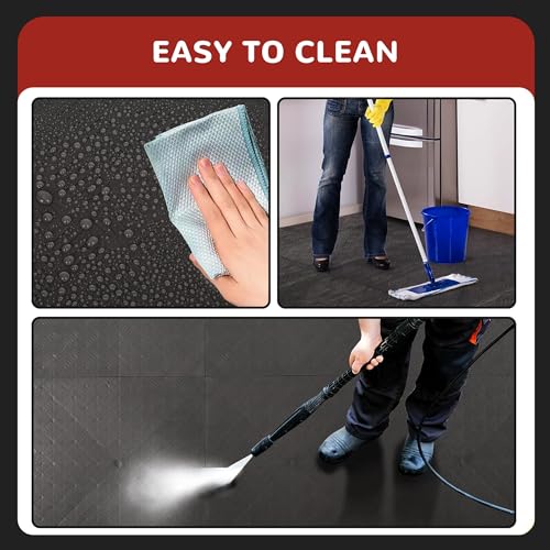 Suuiwau 20 PCS Thickened Garage Floor Tiles 15.7"x15.7"x0.71" Durable Interlocking Flooring Non-Slip Texture GarageDeck Copolymer Modular for Garage, Basement,Repair Shops,34 sq ft