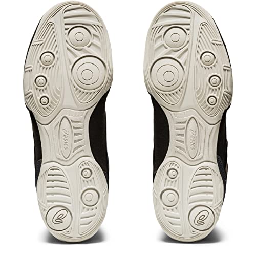 ASICS Kid's MATFLEX 6 Grade School Wrestling Shoes, 3 Big Kid, BLACK/CHAMPAGNE