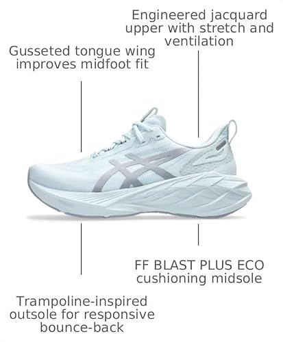 ASICS Women's NOVABLAST 4 LE Running Shoes, 10, Cool Grey/Grey Blue