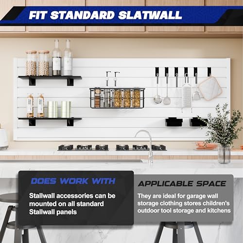 janasse 35PCS Slatwall Accessories for Garage Organization Workshop Storage