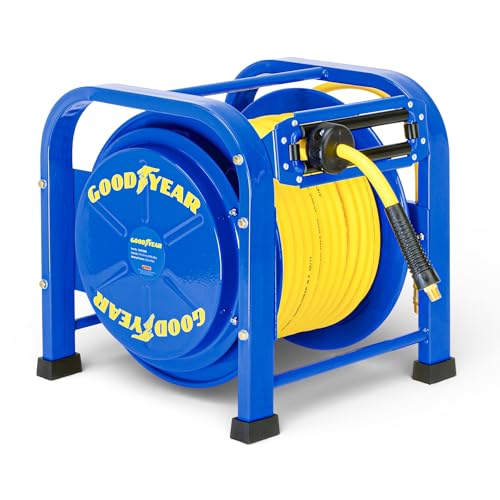 Goodyear Retractable Air Hose Reel, 3/8" x 100 Feet, 300 PSI