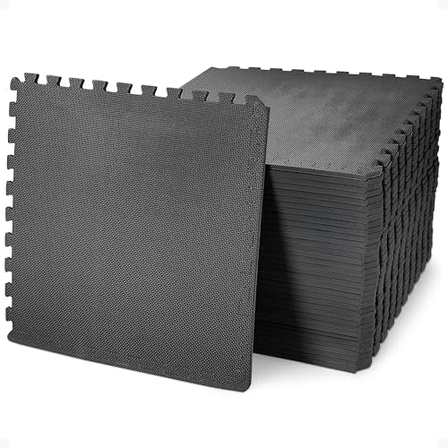 BalanceFrom Puzzle Exercise Mat 1/2-inch Thick, EVA Interlocking Foam Floor