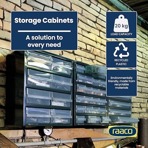 Raaco Steel Storage Cabinet, Standard 18-Drawer (C9-18) - Nuts & Bolts