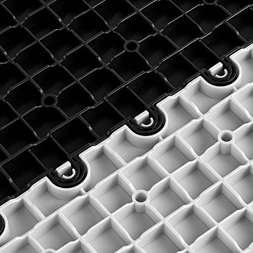 Speedway Diamond Interlocking Garage Floor Tiles 12 x 12 x 0.5 in, Black, 50 Piece Set