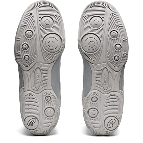 ASICS Kid's Matflex 6 Grade School Wrestling Shoes, 4 Big Kid, GLACIER GREY/PURE GOLD