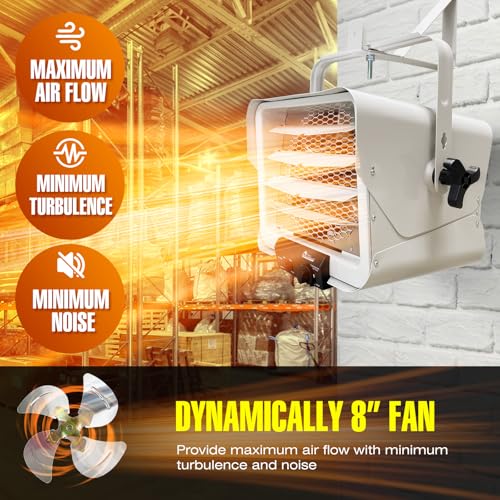 Dr. Infrared Heater DR-966 240-Volt Hardwired Shop Garage Commercial Heater, 3000 Watt / 6000 Watt