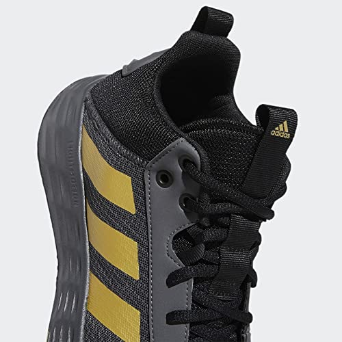 Adidas Adult Ownthegame Shoes Grey Five/Matte Gold/Core Black 14