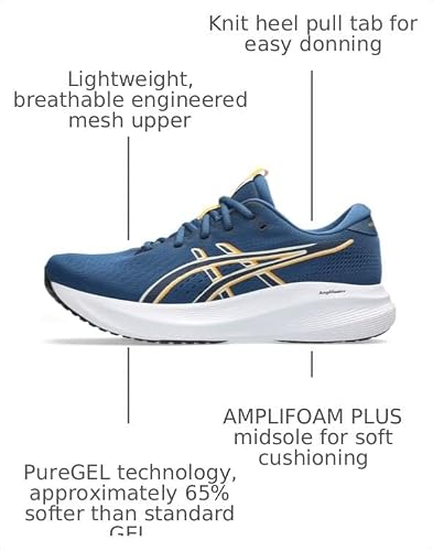 ASICS Men's Gel-Excite 11 Running Shoes, 7.5, Twilight Blue/Light DUST