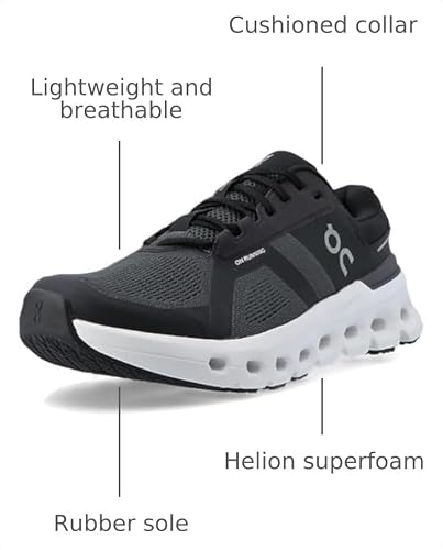On Women's Cloudrunner 2 Sneakers, Eclipse | Black, 9.5 Medium US