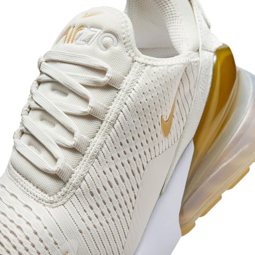 Nike Air Max 270 Women's Shoes (Light Bone/White/Metallic Gold) Size 7.5