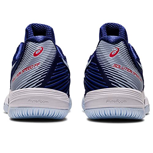 ASICS Donna Solution Speed FF 2 AC Tennis Shoes All Surface Shoe Dark Blue - Light Blue, blue, 6