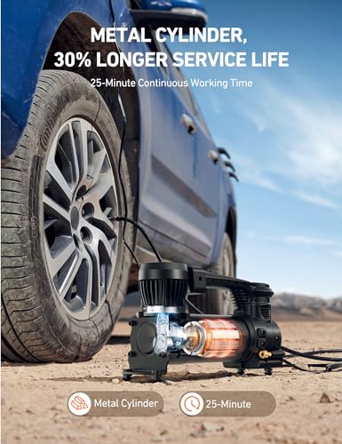 AstroAI T4 Heavy Duty Truck Tire Inflator, 120PSI Air Compressor