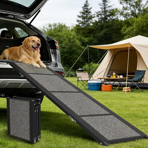 Dog Ramp for Car, Truck, 63"x17" Folding Non-Slip Pet Ramp for Large Dogs