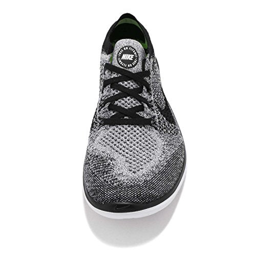 Nike Men's Free Run Flyknit 2018 Running Shoes, White White Black 101, 7.5