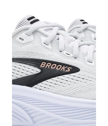 Brooks Women’s Ghost 18 Neutral Running & Walking Shoe - White/Black/Rose Gold - 13 Medium