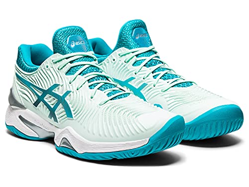 ASICS Women's Court FlyteFoam 2 Tennis Shoes, 9, BIO Mint/Lagoon